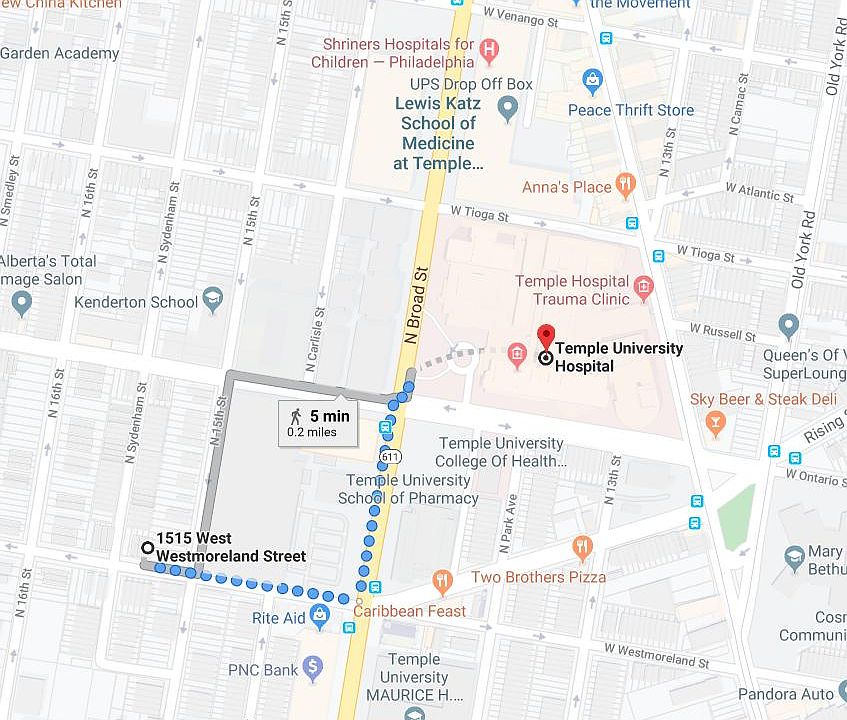 2 Blocks from Broad St