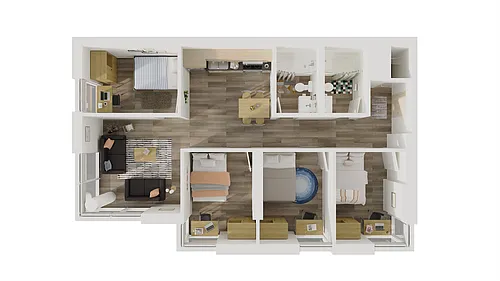 Floor plan 4 Bed + 2 Bath - CoOp Students