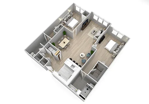Floor plan 2 Bedroom & Den