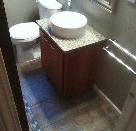 bath 1, granite, vessel sink