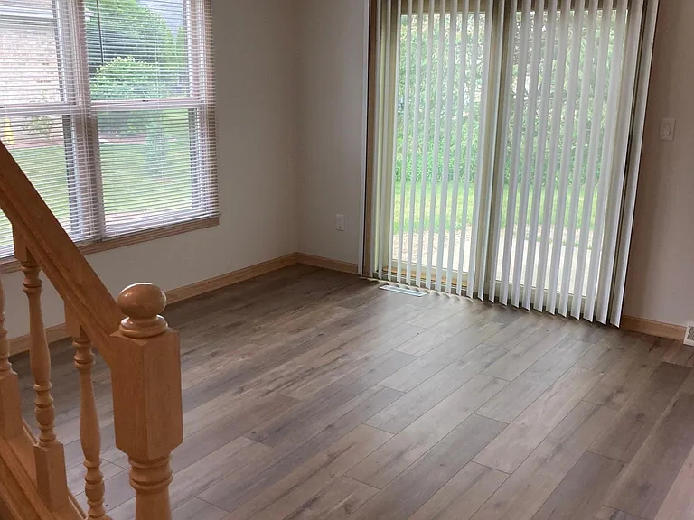 First floor living room, patio doors out to back yard