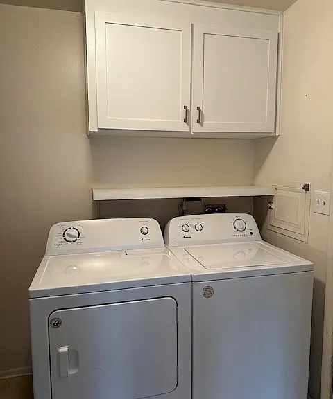 Laundry - with cabinets/storage above the new W/D