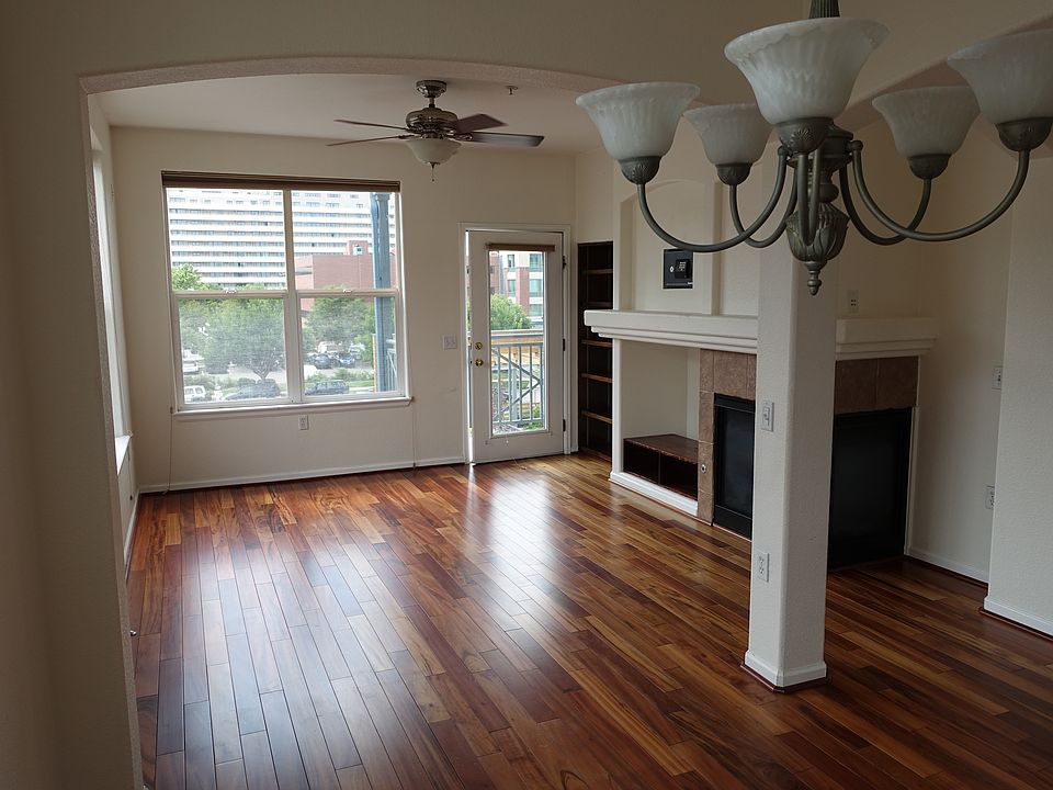 Living room with door to balcony