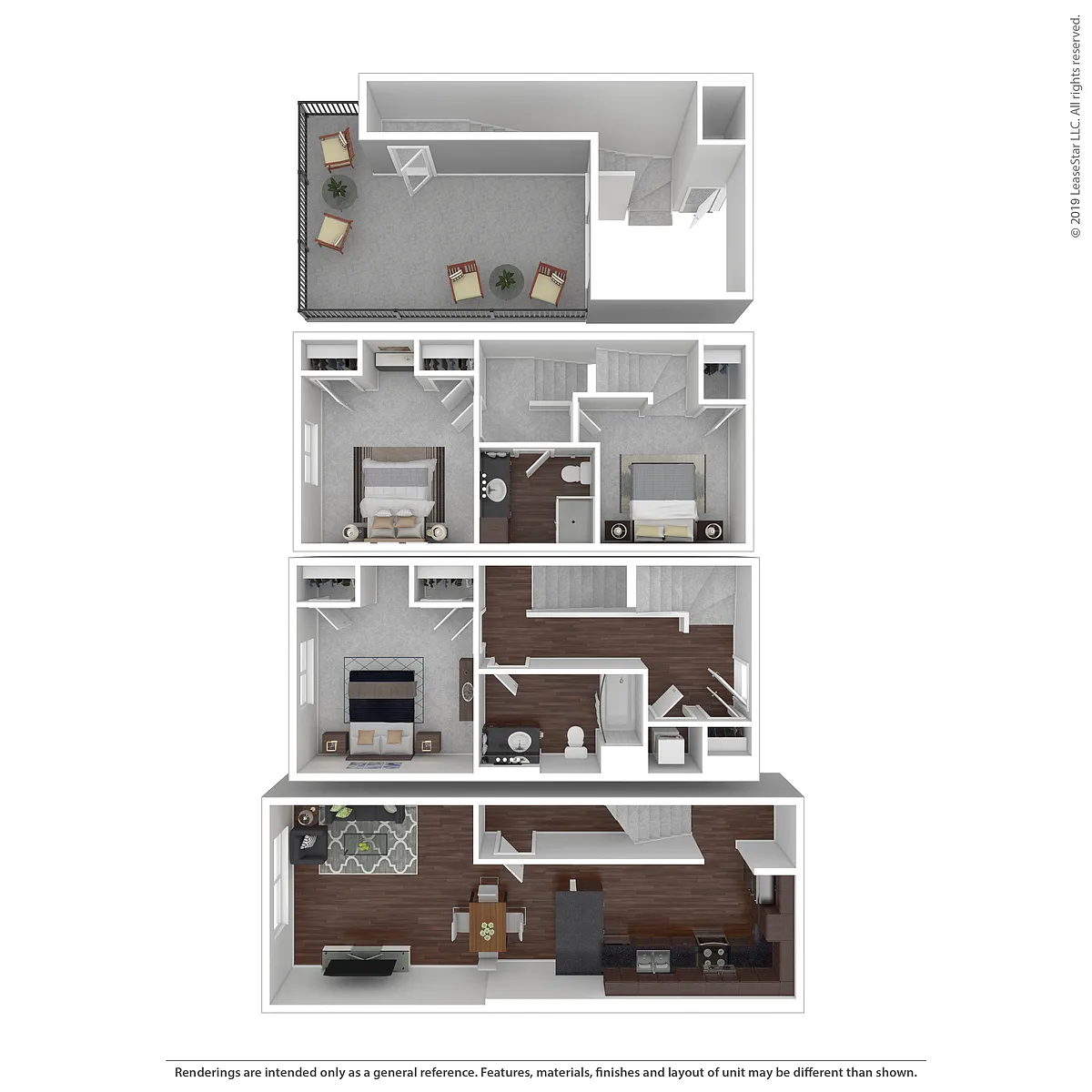 Floor plan 3x2 Townhome