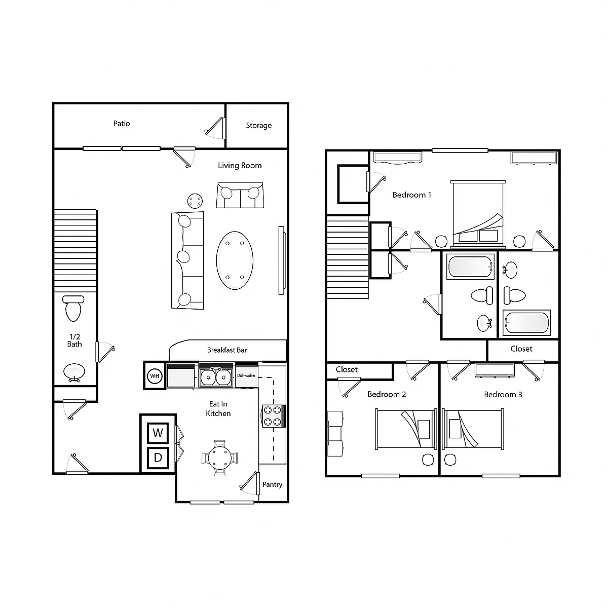 Floor plan C1 Income Restricted