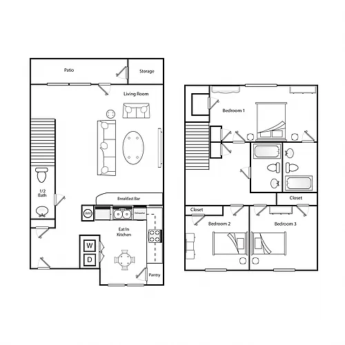 Floor plan C1 Income Restricted