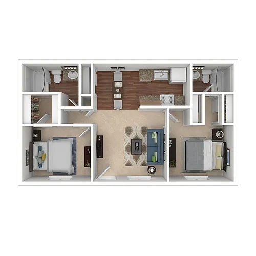 Floor plan 2 Bed / 2 Bath