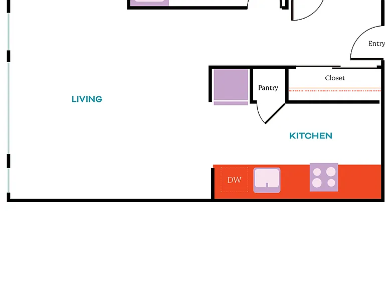 Studio, 1 Bath - Apt C Studio, 1 Bath - Apt C