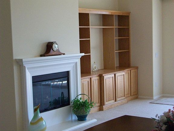 Gas Fireplace and Built In Media Center