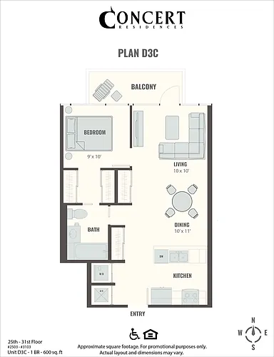 Floor plan Concert D3C 1x1
