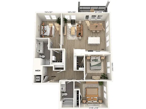 Floor plan CF1-1378sf-Upgrade