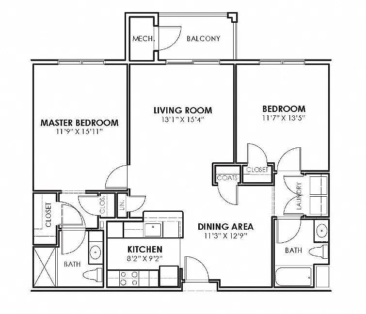 Floor plan Two Bedroom
