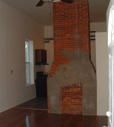 Exposed brick in LR