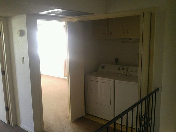 Up stairs view wash er dryer