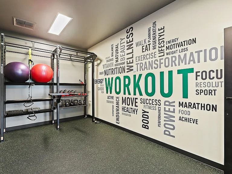 Elevate your fitness journey in this inspiring home gym space.