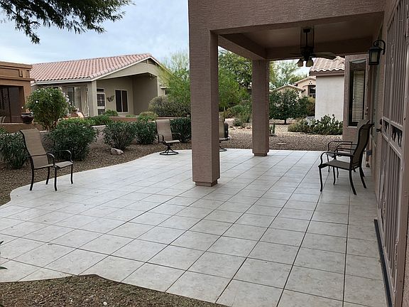 Shaded back patio