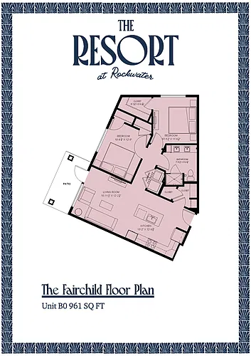 Floor plan The Fairchild - two bedroom one bath