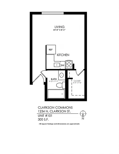 Floor plan Studio-Upgraded