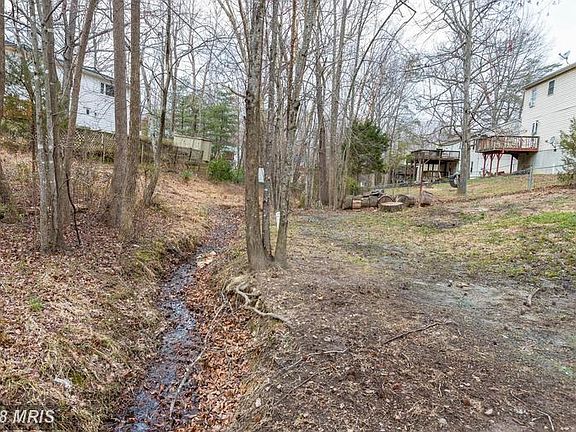Small creek runs through backyard