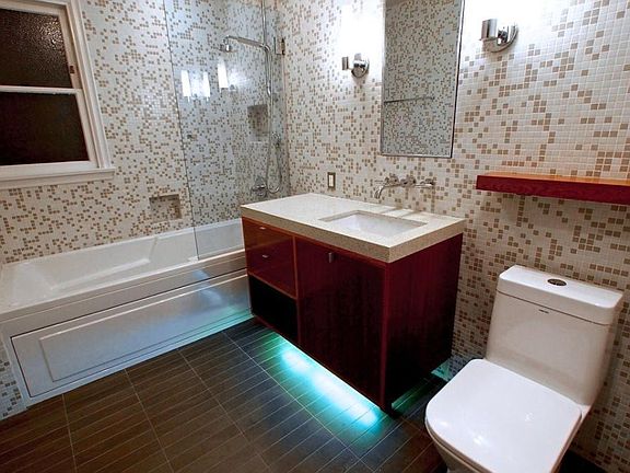 Bathroom with heated Jacuzzi tub