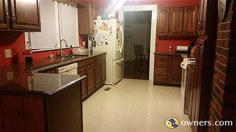 Kitchen looking into dining room