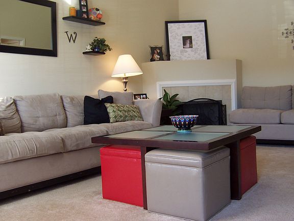 Living Room has vaulted ceiling