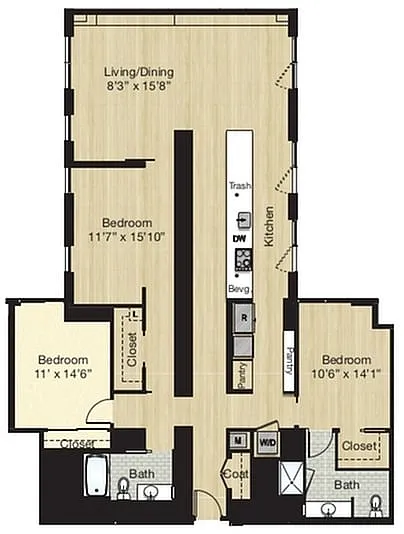 Floor plan Tier 31.0 - 3 Bed/3 Bath