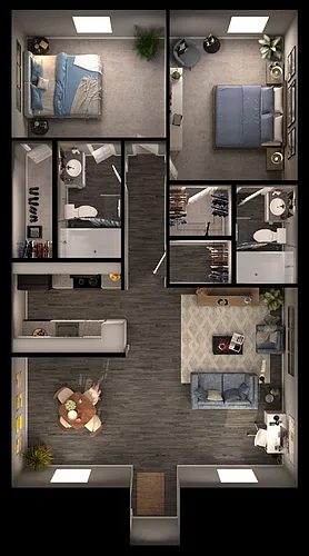 Floor plan Sausalito 2x2