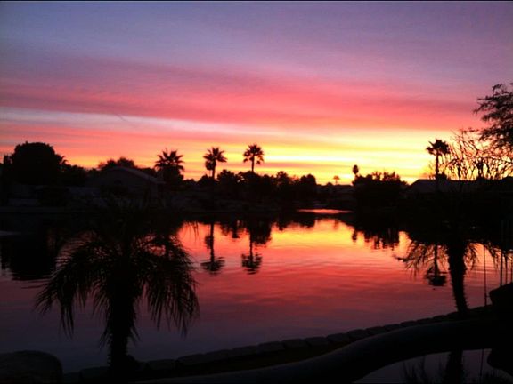 Sunrise from 8 ft sliding door of master BR