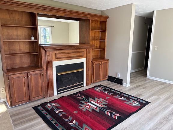 Bookcase in living room.