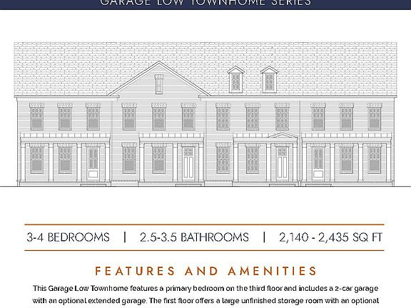 The Ashford Floor Plan 3 - 4 Bedrooms 2.5 - 3.5 Baths 2,140 - 2,435 Sq Ft