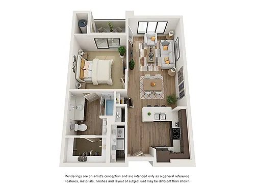 Floor plan 1X1-741