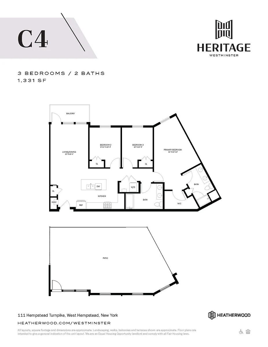 Floor plan 3 Bed, 2 Bath - C4