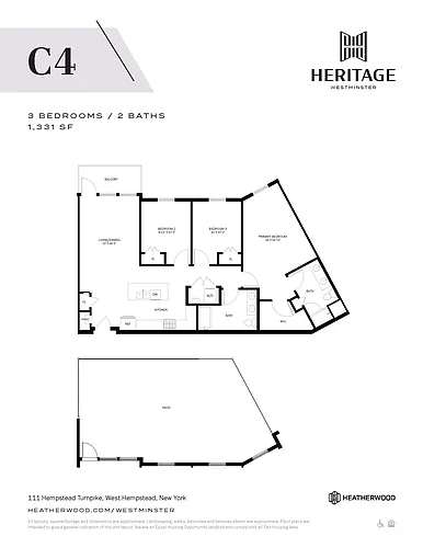 Floor plan 3 Bed, 2 Bath - C4