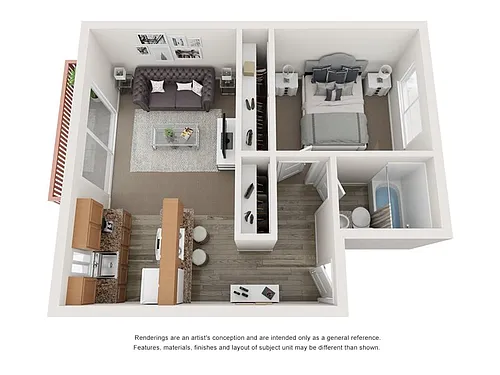 Floor plan 1 Bedroom 1 Bathroom Medium