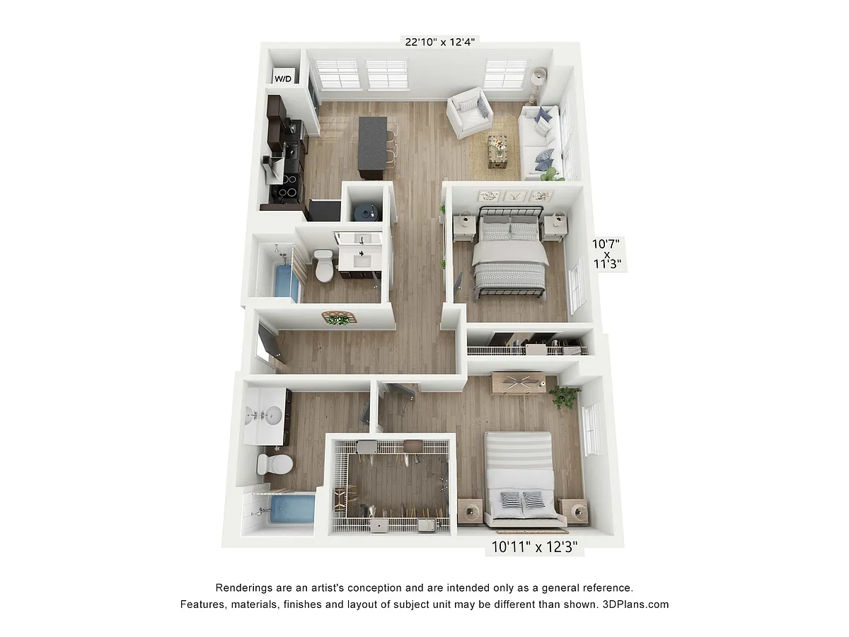 Floor plan 2X2 D