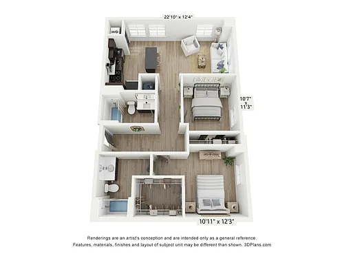 Floor plan 2X2 D