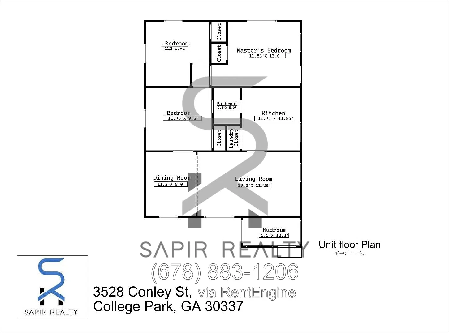 3 bed, 1.0 bath, 1008 sqft, $1,500 — Photo 2
