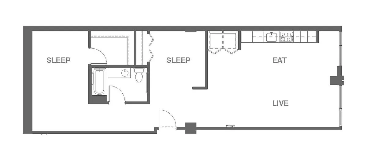 Floor plan 2x1 A Open