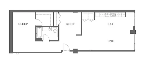 Floor plan 2x1 A Open