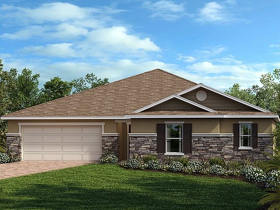 Exterior F with stone
