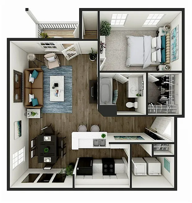 Floor plan 1 Bedroom