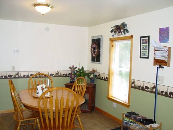 The dining room is right off the kitchen.
