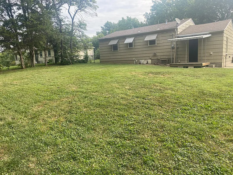 back yard fenced