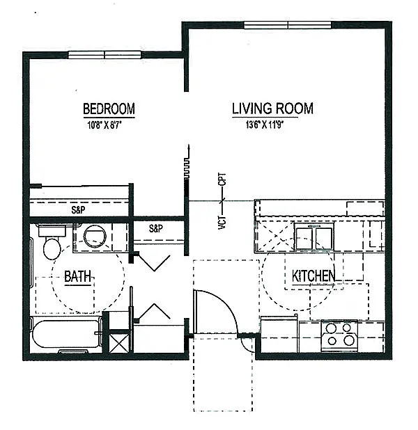 Floor plan 1 Bedroom