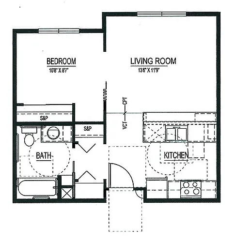 Floor plan 1 Bedroom
