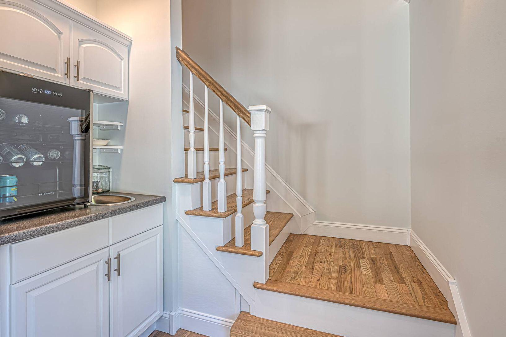  Private staircase to luxurious primary bedroom