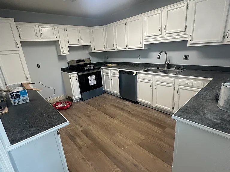 Kitchen has another coat of paint and a few other things completed on 8/17/26.