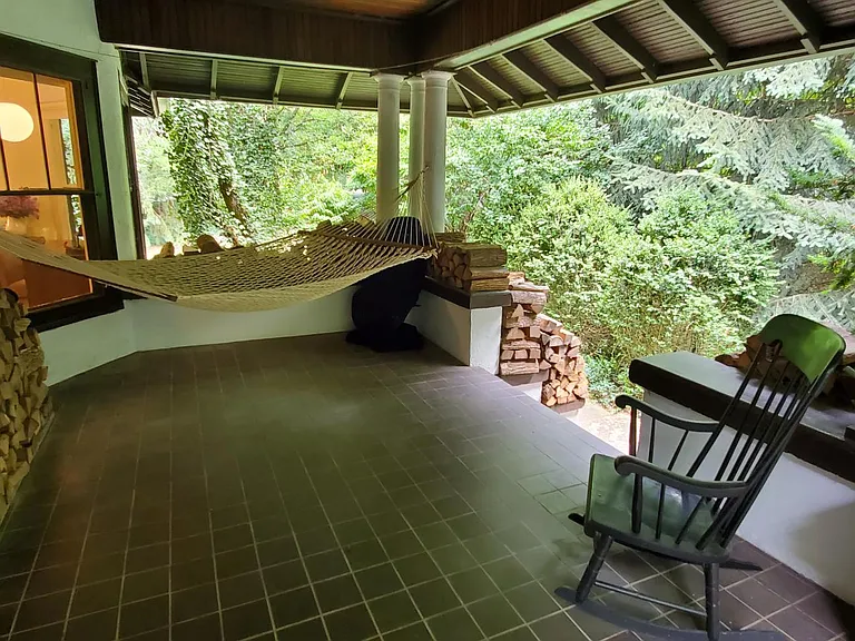 Covered Front Porch with Hammock