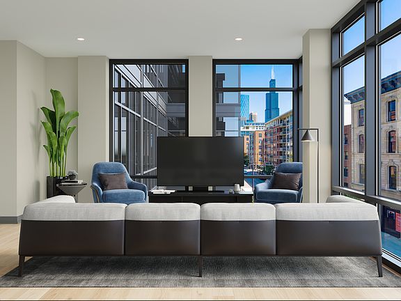 Willis Tower views from the living room